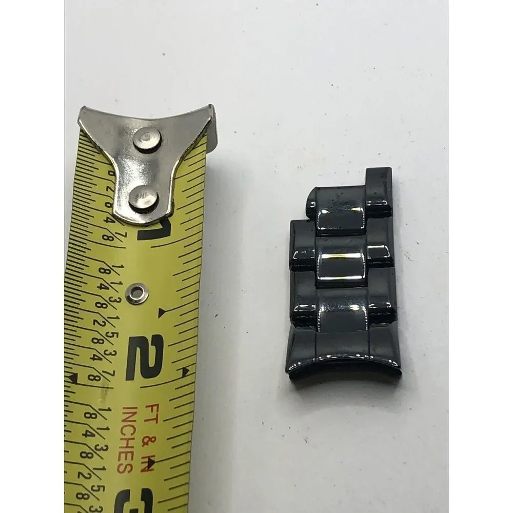 Michael Kors Watch Parts Black Ceramic Partial Band 20mm Links No Clasp PJ186